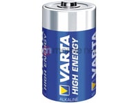 Varta Energy D, Engångsbatteri, D, Alkalisk, 1,5 V, 2 Styck, Blå, Gul