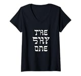 Womens The Shy One Four Sons Passover Seder Matzah Jewish Family V-Neck T-Shirt