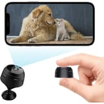 Mini kamera 1080P Smart Trådlös WiFi Kamera Hem Säkerhet Övervakningskamera Bil Barnvakt Kamera, Bärbar Babykamera Hund Husdjurskamera för inomhus