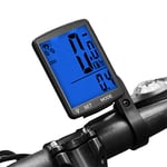 Dricar Compteur Vélo sans Fil, Étanche Ordinateur de Vélo avec Écran LCD Multifonction Rétroéclairé, Compteur Kilométrique de Vitesse et Odomètre de Route Chronomètre de Vélo (Bleu)