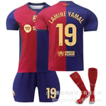 Lamine Yamal 19 Barcelona 24-25 Hemma Tröja Senaste Vuxna Barn Ny Säsong Fotbollströja 4-WELLNGS Adult XL（180-185cm）