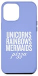 Coque pour iPhone 12 Pro Max Licorns Rainbow Sirènes Pizza Fun