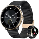 Montre Connectée Femme Fitness Smartwatch: 1,43" Amoled Smart Watch avec Appels Bluetooth Compatible Android iOS Montre Intelligente Ronde avec 123 Sports Mode Moniteur de Tension Arterielle Podometre