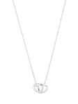 Simply Silver Interlink Heart Pendant Necklace, Silver