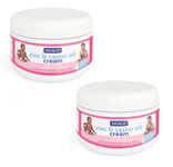 2 Tubs Nappy Rash Cream Zinc & Castor Oil Cream Lanolin Free Vitamin E 200ml