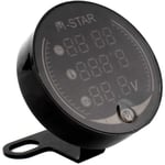 3 i 1 Voltmeter, Entweg 3 i 1 Motorcykel ATV Voltmeter + Elektronisk Klocka +