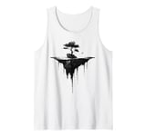 Surreal Floating Island Shirt - Dark Forest and Tree Art Tank Top