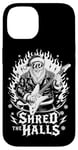 iPhone 14 Shred The Halls Christmas Rocker Santa Rock Guitarist Case