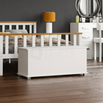 Leon Storage Ottoman Chest White Toy Chest Bedding Blanket Box Large Wooden