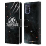 OFFICIAL JURASSIC WORLD FALLEN KINGDOM LOGO LEATHER BOOK CASE FOR OPPO PHONES