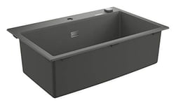 GROHE K700 Composite Sink, 78cm, In Granite Gray, Top-Mounted, 1 Bowl, with Overflow and Automatic Waste Fitting 31652AT0