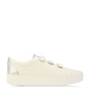 Fitflop Womenss Fit Flop Rally Metallic Back Leather Trainers in White Leather (archived) - Size UK 4.5