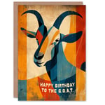 To The GOAT Modern Abstract Greatest Of All Time Birthday Card