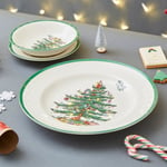 Spode Christmas Tree Set of 4 Dinner Plates