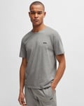 Boss Orange Mix & Match Mens Stretch-Cotton Regular Fit T-Shirt with Logo Detail NOS - Grey - Size X-Large