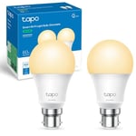 Tapo Smart Bulb, Energy Saving WiFi Smart Light Bulb, B22, 8.3W, Works with Amazon Alexa and Google Home, Dimmable Soft Warm White Alexa Light Bulbs,No Hub Required -Tapo L510B(2-pack)[Energy Class F]