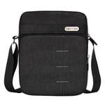 UBAYEE Small Man Shoulder Bag with Multi Compartments (Fits 8.5 Inch Tablet, iPad Mini), 22 cm, Black