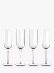 Luigi Bormioli Jazz Glass Champagne Flute, Set of 4, 210ml, Clear