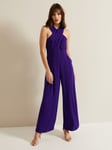 Phase Eight Giorgia Crossover Neck Jumpsuit, Violet