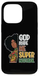 Coque pour iPhone 13 Pro Black Queen Natural Hair Beauty God Made Me Mélanine pour femme