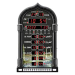 Azan Clock, bönetid- Table Clock, muslimskt digitalt alarm, ha-4008 Svart Black