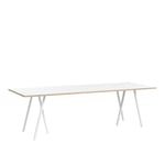 HAY - Loop Stand Table with Support 250 x 92,5 cm White - Matbord - Leif Jørgensen - Vit