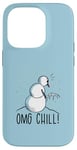 Coque pour iPhone 14 Pro OMG CHILL! Bonhomme de neige amusant La Reine des neiges Pipi d'hiver