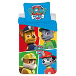 Paw Patrol Chase Marhall Rubble Rocky Påslakanset Bäddset 140x20 Blå one size