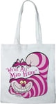 DISNEY TOTE BAG CHESHIRE CAT», REFERENCE : BWDALWOBB002, BLANC, 38 X 40 CM