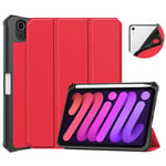 Apple iPad Mini 8.3&quot; 2021 (6th Gen)    Pen Holder Case    Red