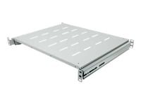 Intellinet 19" Sliding Shelf, 1U, 800 To 1000Mm Depth, Shelf Depth 550Mm, Grey - Hylla För Rack - Grå, Ral 7035 - 1U - 19"