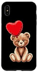 Coque pour iPhone XS Max Ours en peluche coeur amour joyeux Saint-Valentin