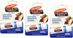 Palmer's Theobroma Lip Balm Cocoa Butter Formula Soften & Smooth SPF 15 3 Pack