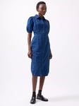 French Connection Chambray Shirt Dress, Mid Wash