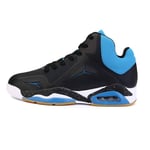 Breathable Outdoor Sport Basketball Shoe Men's Training Sneaker Lace Up High Wedge Bubble Cushion Shockproof in Casual Trend Comfort Black Blue