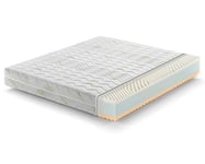 Marcapiuma - Matelas Mémoire de forme 180x200 haut 21 cm - RAINBOW - H2 Moyen Relax Orthopédique viscoélastique Housse amovible Anallergique antiacarien