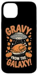 Coque pour iPhone 14 Plus Sauce de dinde UFO UAP Alien de Thanksgiving de la galaxie