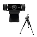 Logitech C922 Pro Stream Webcam, HD 1080p/30fps of HD 720p/60fps supersnel strea