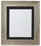 FRAMES BY POST Hygge Picture Photo Frame, Plastic Glass, Grey Ash with Black Mount, 50 x 70 cm Image Size 24 x 16 Inches