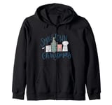 Charming Small Town Christmas Zip Hoodie