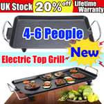 Electric Table Top Grill Griddle BBQ Hot Plate Camping Cooking Multi Temperature