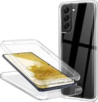 OUBELI Transparente Coque pour Samsung Galaxy A35, avec Protecteur d'écran Protection complète du Corps à 360°Housse de Protection Antichoc Case Silicone TPU et PC Bumper