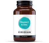 Viridian Vitamin C and  Zinc 30 Capsules for Immune Health