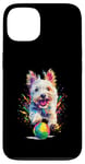 Coque pour iPhone 13 West Highland White Terrier coloré