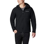 Columbia Men's Ascender Softshell Hooded Jacket Shell, Black, M