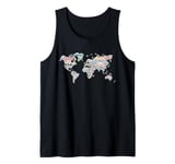 World Map Country Names Countries of the World the World Map Tank Top