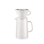 Alessi Slow Coffee KT01S1 - Service à Café Lent Design, Composé d'une Carafe, d'un Porte-filtre et d'un Filtre à Mailles, en Acier Inoxydable 18/10