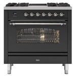 Ilve P09INE3MG 90cm Milano Mixed Fuel Single Oven Range Cooker In Matt Graphite