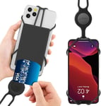 Laniere Tour De Cou De Telephone Portable En Silicone, Cordon Collier Taille Universelle Pour Smartphone Iphone 11 Pro Max Xr Xs Max X 8 7 Plus Samsung Galaxy S10 S9 S8 Note 9 Pixel Huawei- Miao Chat