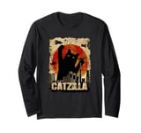 Vintage Catzilla - Funny Kitten and Cat Long Sleeve T-Shirt